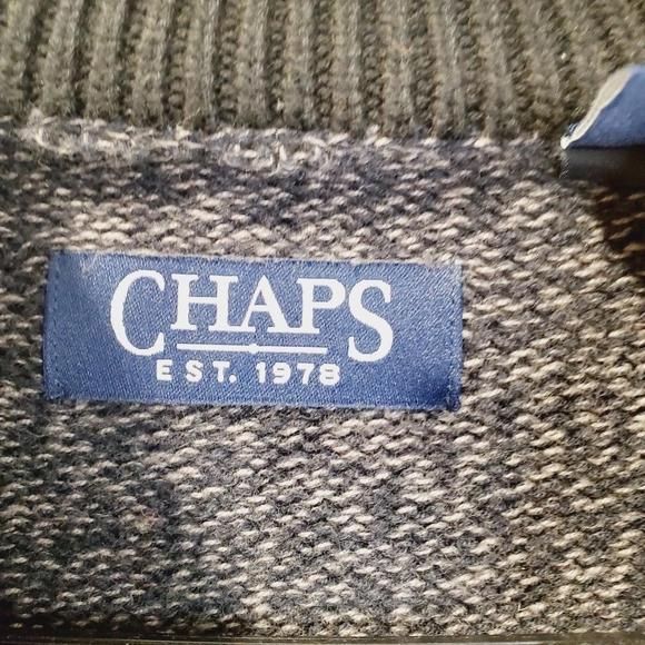 Chaps mens quarter zip sweater size L - Picture 3 of 13